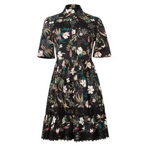Kate Spade Lace Botanical Poplin Dress